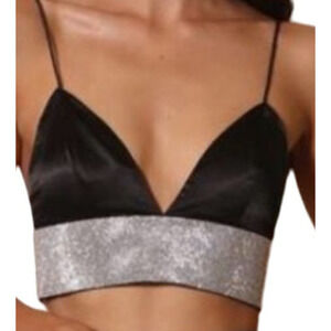 Meshki Ilona diamanté bralette black XS